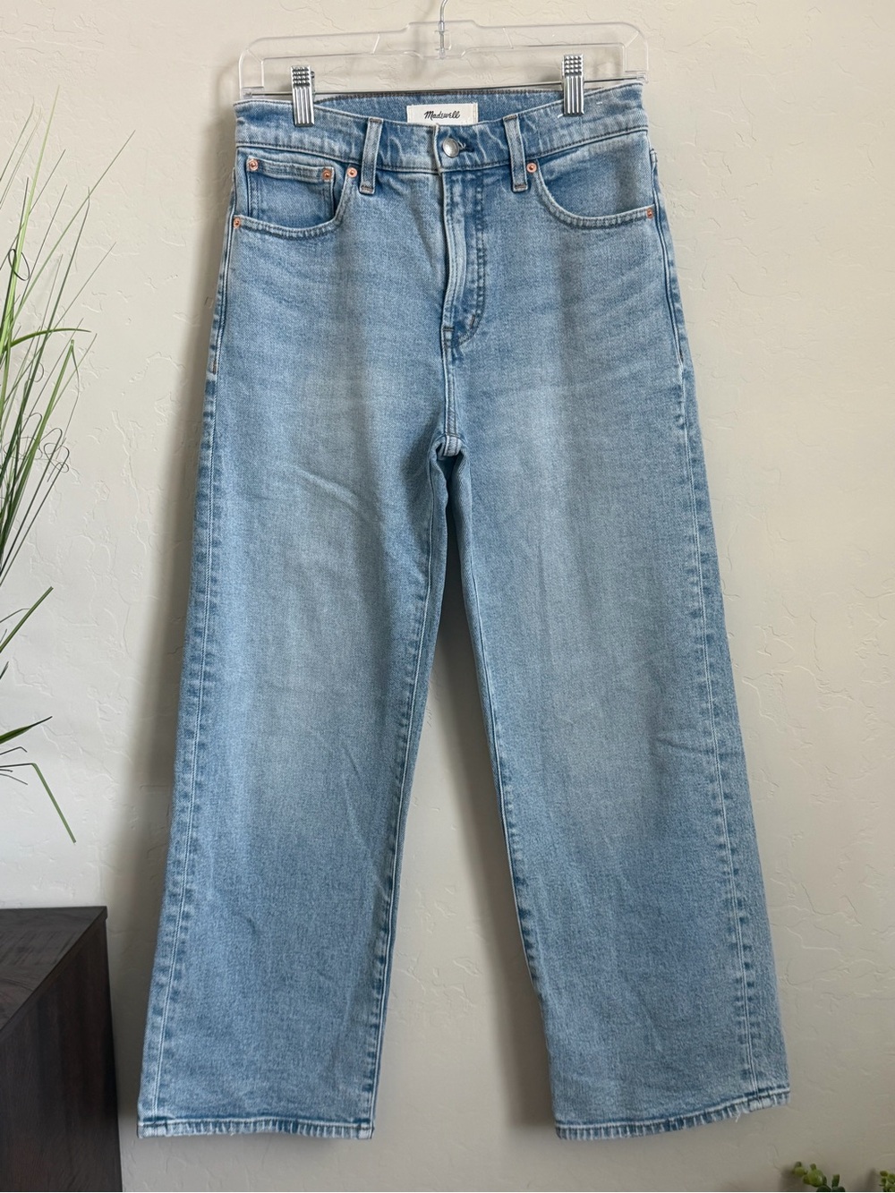 Madewell Perfect Vintage Wide Leg Crop Jeans Size 26 NWT Light Wash
